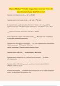 Maine Motor Vehicle Inspection License TestS IN A PACKAGE &vert;Questions Solved 100&percnt; Correct