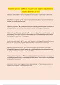 Maine Motor Vehicle Inspection Exam &vert;Questions Solved 100&percnt; Correc