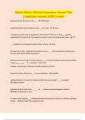 Maine Motor Vehicle Inspection License Test &vert;Questions Solved 100&percnt; Correct