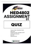 HED4802 ASSIGNMENT 1-QUIZ 2024