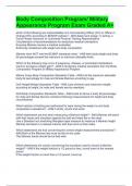 Body Composition Program&sol; Military Appearance Program Exam Graded A&plus;