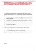 Nrnp 6645 nursing psychatric final exam questions and answers&vert;&vert;Latest updated 2024 verified by expert