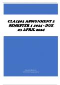 CLA1502 Assignment 2 Semester 1 2024 - DUE 23 April 2024