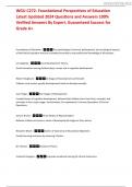 Wgu c272 foundational perspectives of education&vert;&vert;Latest updated 2024 questions and answers