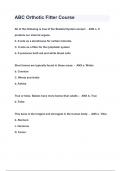 ABC Orthotic Fitter Course Questions & Answers 2024 &lpar; A&plus; GRADED 100&percnt; VERIFIED&rpar;
