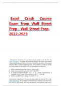 ALL BUNDLED WALLSTREETPREP: EXCEL CRASH, ACCOUNTING AND BOND  COURSE QUESTIONS AND ANSWERS