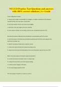 NCCCO Practice Test Questions and answers with 100&percnt; correct solutions &vert; A&plus; Grade