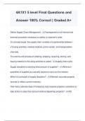 4A1X1 5 level Final Questions and Answer 100% Correct | Graded A+