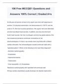 100 Free MCCQE1 Questions and Answers 100&percnt; Correct &vert; Graded A&plus;s