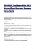 NUR 2459 Final Exam With 100% Correct Questions and Answers 2024/2025
