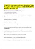 WA UST Site Assessor Exam Questions With Complete Solutions | Latest Updated 2024/2025 | 100% Correct | Graded A+