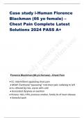 Case study i-Human Florence Blackman &lpar;66 yo female&rpar; &ndash; Chest Pain Complete Latest Solutions 2024 PASS A&plus; 