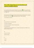 WGU D027 Patho Pharm Exam Questions and Answers &lpar;Verified Answers&rpar; &vert;&vert; 2024