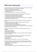 NAB exam study guide already passed with A&plus; grades