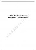 AMLS PRE TEST LATEST  SEMESTER 1 2024 (SOLVED)