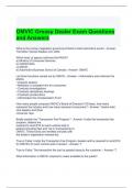 OMVIC Greasy Dealer Exam Questions and Answers 2024 - Graded A