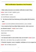 WSI Certification Questions with 100&percnt; Correct Answers &vert; Latest Version 2024 &vert; Verified