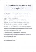 PHR-CA Question and Answer 100&percnt; Correct &vert; Graded A&plus;