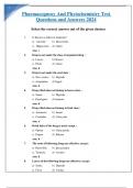 Pharmacognosy And Phytochemistry Test Questions and Answers 2024.