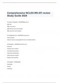 Comprehensive NCLEX-RN ATI review Study Guide 2024