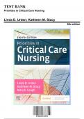 Test Bank - Priorities in Critical Care Nursing, 8th Edition (Lough, 9780323531993), Chapter 1-27 | Rationals Included