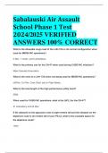 Sabalauski Air Assault School Phase 1 Test 2024&sol;2025 VERIFIED  ANSWERS 100&percnt; CORRECT