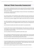 Walmart Retail Associate Assessment &vert; Questions and answers latest update &vert; verified answers