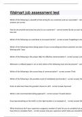 Walmart job assessment test &vert; Questions and answers latest update &vert; verified answers