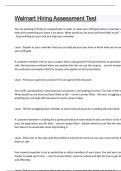 Walmart Hiring Assessment Test &vert; Questions and answers latest update &vert; verified answers