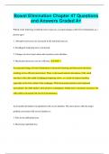 Bowel Elimination Chapter 47 Questions  and Answers Graded A+