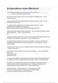 jurisprudence exam Maryland with complete solution