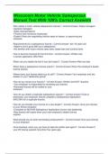 Wisconsin Motor Vehicle Salesperson Manual Test With 100&percnt; Correct Answers