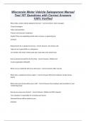 Wisconsin Motor Vehicle Salesperson Manual Test 107 Questions with Correct Answers 100&percnt; Verified