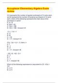Accuplacer Elementary Algebra Exam review