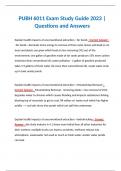 PUBH 6011 Exam Study Guide 2023 | Questions and Answers