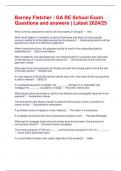 Barney Fletcher - GA RE School Exam Questions and answers &vert; Latest 2024&sol;25