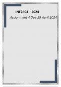 INF2603 Assignment 4 2024 Full Review Qs and As