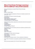 Micro Final Exam Portage Learning &vert; WITH COMPLET SOLUTION 2024&sol;25