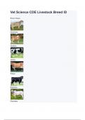 Vet Science CDE Livestock Breed ID  With complete solution