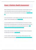 Exam 1-Holistic Health Assessment Questions With Complete Solutions Graded To Pass&excl;&excl;