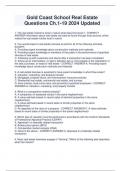 Gold Coast School Real Estate  Questions Ch&period;1-19 2024 Updated