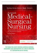 TEST BANK FOR LEWIS’S MEDICAL SURGICAL NURSING:  ASSESSMENT AND MANAGEMENT OF CLINICAL PROBLEMS  11TH EDITION Marrian M. Harding