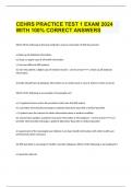  CEHRS PRACTICE TEST 1 EXAM 2024 WITH 100% CORRECT ANSWERS