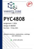 PYC4808 Assignment 1 (5 POSTERS DETAILED ANSWERS) 2024 - DISTINCTION GUARANTEED