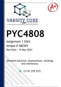PYC4808 Assignment 1 &lpar;5 POSTERS DETAILED ANSWERS&rpar; 2024 - DISTINCTION GUARANTEED