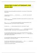 FRONTIER FLIGHT ATTENDANT&comma; FAR EXAM 2024