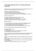 CUSTOMER SERVICE TEST 100 QUESTIONS AND ANSWERS