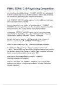 FINAL EXAM&lowbar; C16-Regulating Competition With complete solution