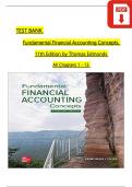 TEST BANK For Fundamental Financial Accounting Concepts, 11th Edition by Thomas Edmonds, Verified Chapters 1 - 13, Complete Newest Version