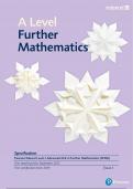 Specification Pearson Edexcel Level 3 Advanced GCE in Further Mathematics (9FM0) 2024
